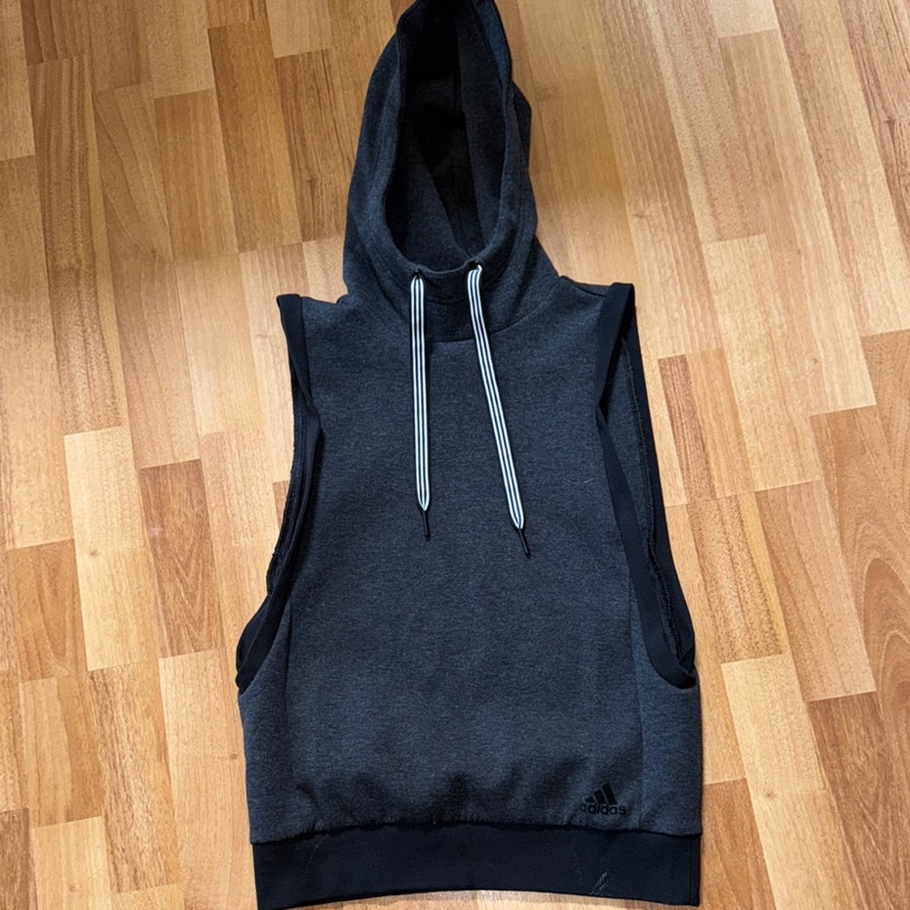 Adidas black Sleeveless Hoodie Sweater